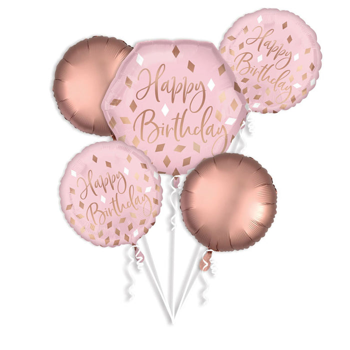 Folieballon Bouquet Blush Birthday