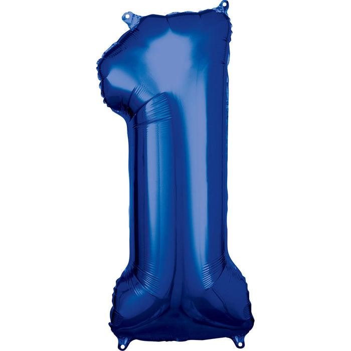 Folieballon Large Number 1 Blue