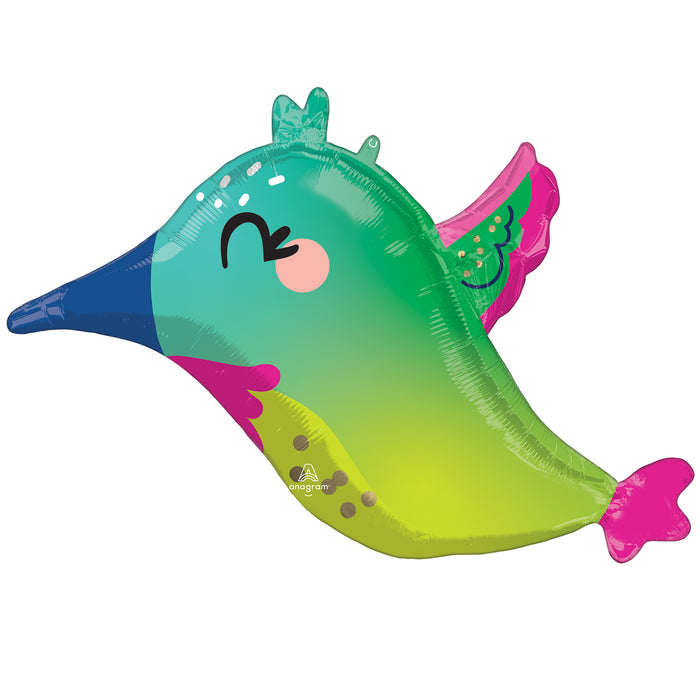 Folieballon Junior Shape Colorful Hummingbird