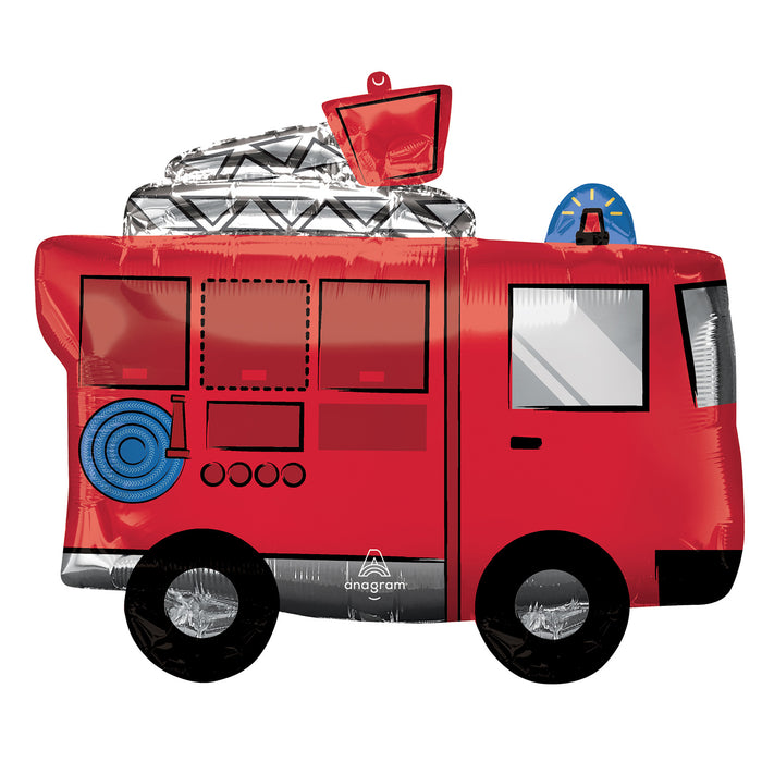 Folieballon SuperShape Fire Truck