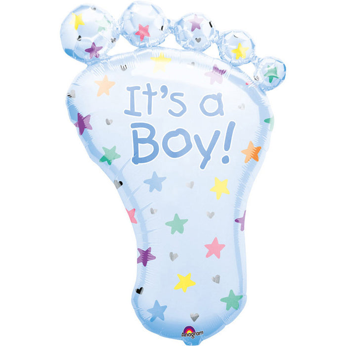 Folieballon SuperShape Foot - It's a Boy