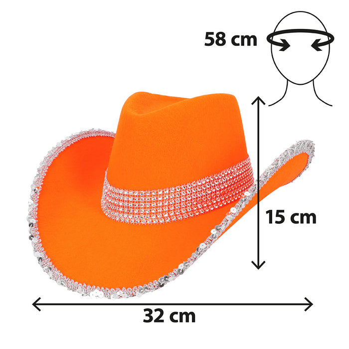 Cowboyhoed Spark Oranje