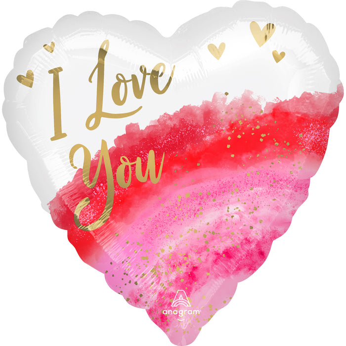 Folieballon Standard Geode Watercolour Love