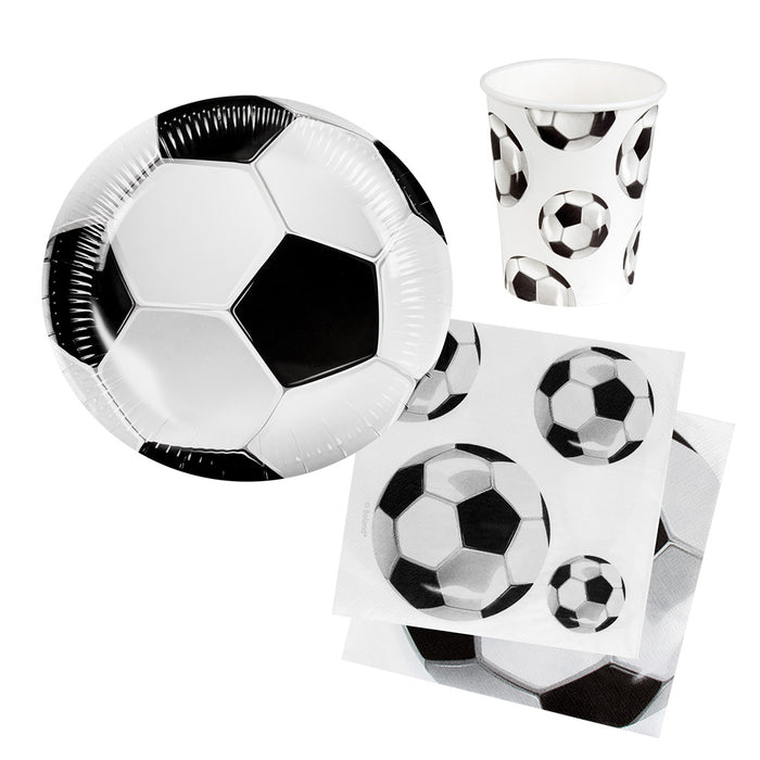 Servies set Voetbal Party 24-delig