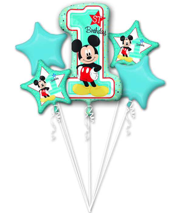Folieballon Bouquet Mickey 1st Birthday
