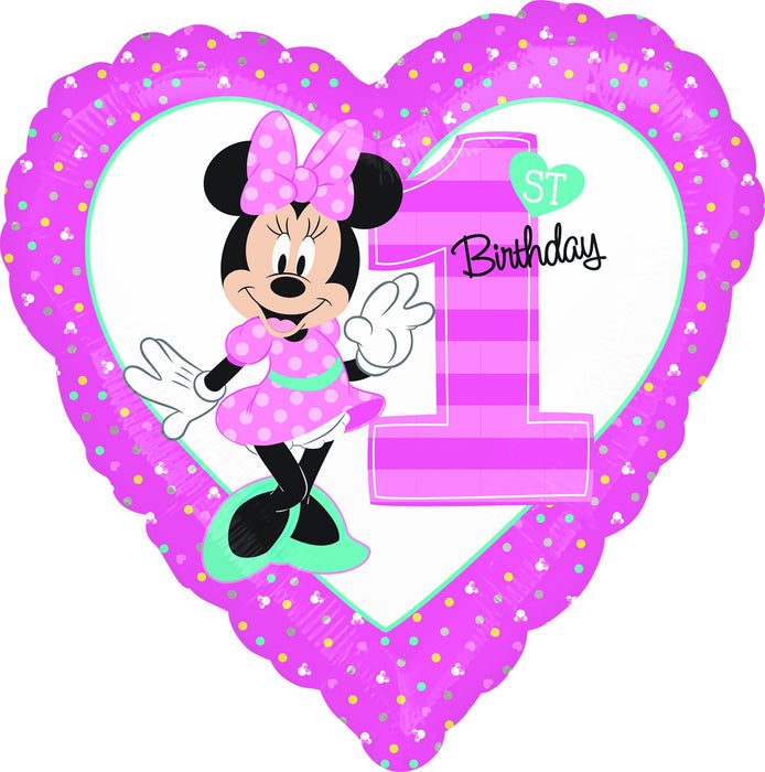 Folieballon Standard Minnie 1st Birthday