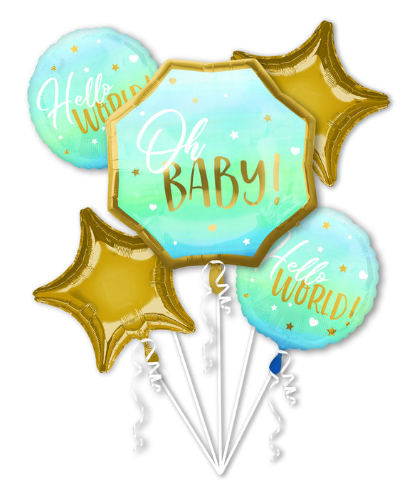 Folieballon Bouquet Blue Baby Boy