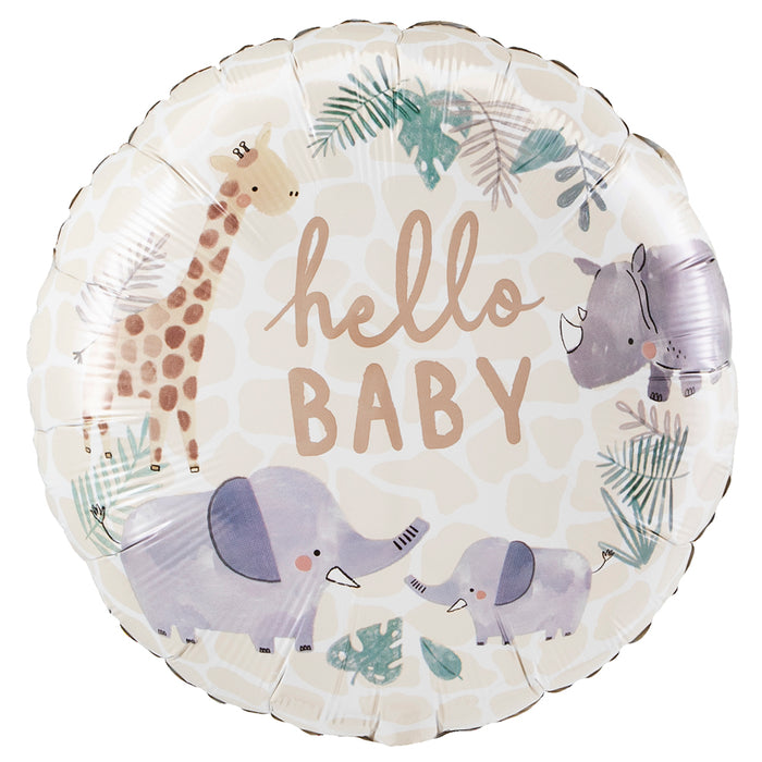 Folieballon Standard Satin Soft Jungle Baby