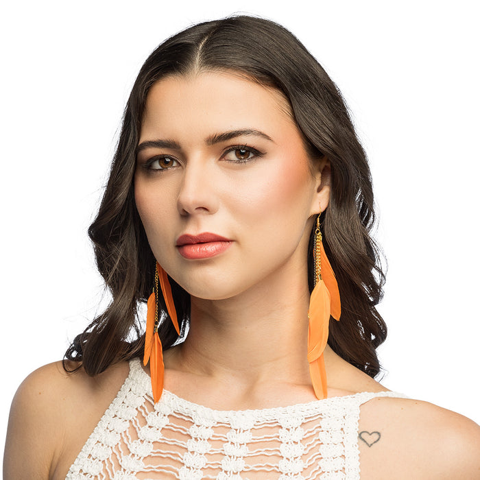 Oorbellen Boho Feathers