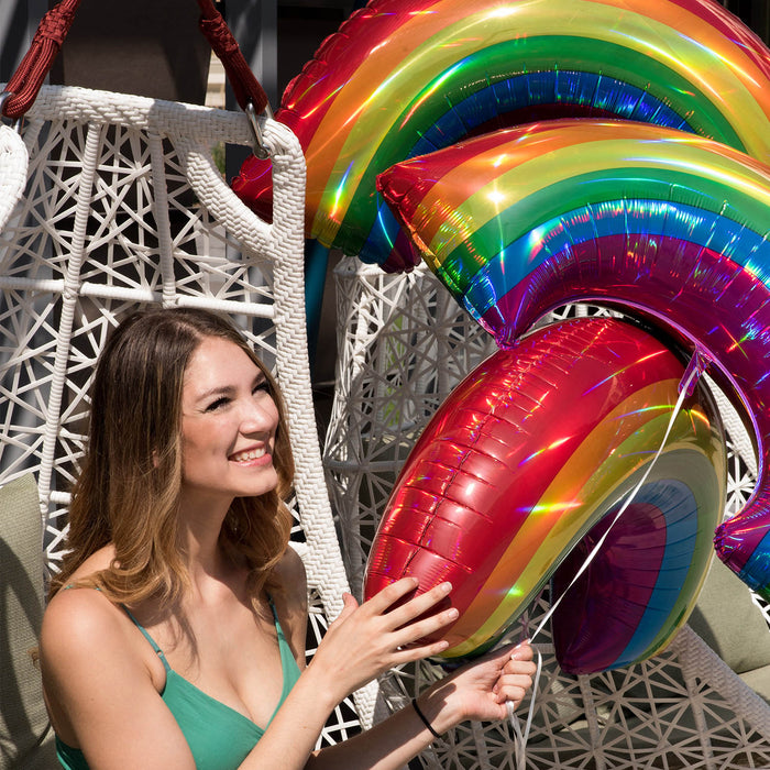 Folieballon SuperShape Iridescent Rainbow