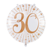Folieballon Milestones Wit/Roségoud 30 jaar 71cm (GN-6923)