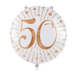 Folieballon Milestones Wit/Roségoud 50 jaar 71cm (GN-6925)