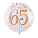 Folieballon Milestones Wit/Roségoud 65 jaar 71cm (GN-6927)