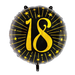 Folieballon Milestones Zwart/Goud 18 jaar 71cm (GN-6930)
