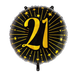 Folieballon Milestones Zwart/Goud 21 jaar 71cm (GN-6931)