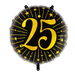 Folieballon Milestones Zwart/Goud 25 jaar 71cm (GN-6932)