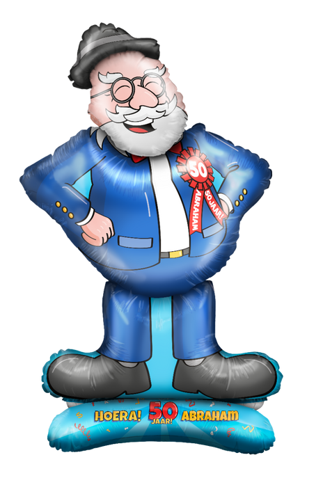 Folieballon pop - Abraham cartoon 90cm