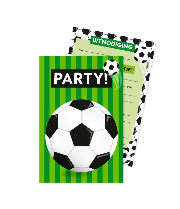 Uitnodigingskaarten Voetbal Party