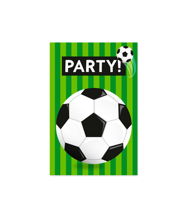 Uitnodigingskaarten Voetbal Party