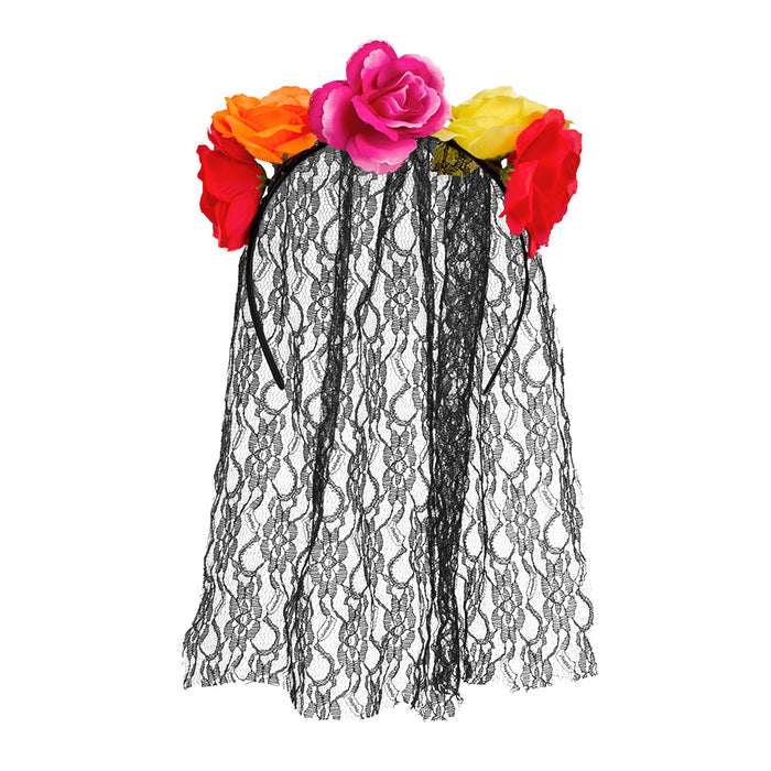 Tiara bloemen Day of the Dead