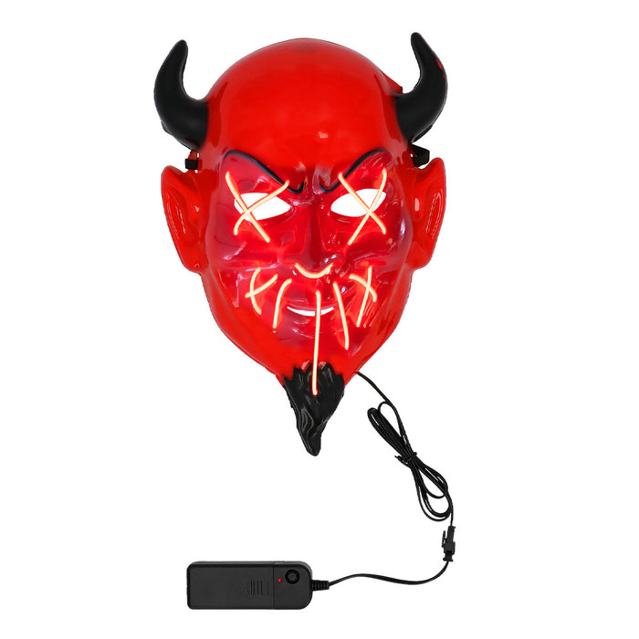 Gezichtsmasker Duivel met LED