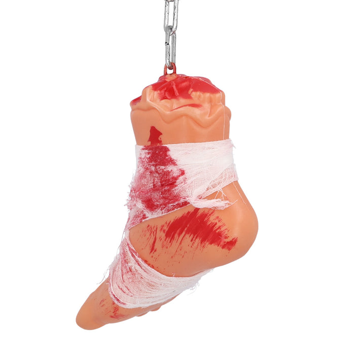 Decoratie Bloederige Voet Met Ketting 62cm
