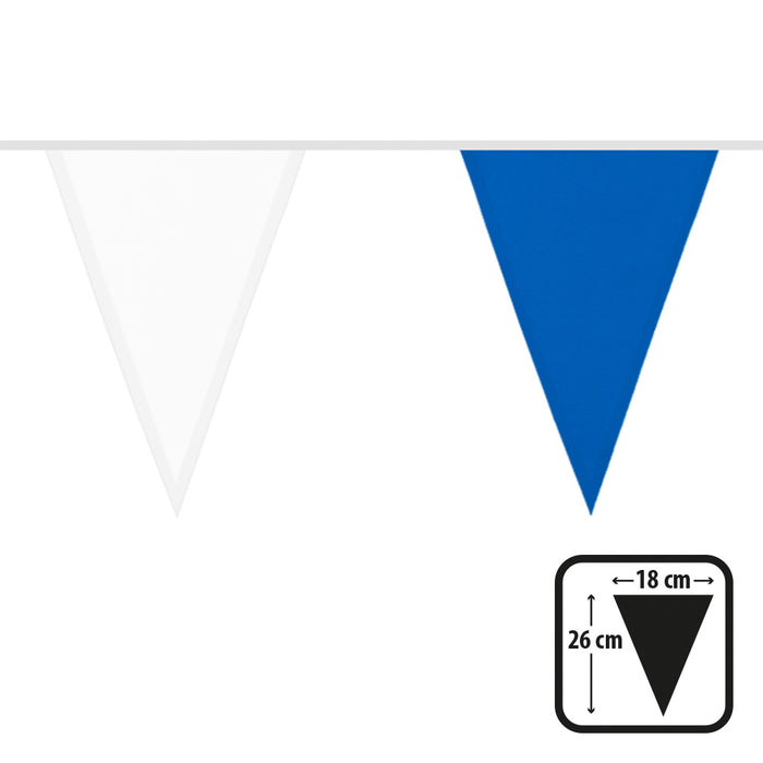 Stoffen Vlaggenlijn Blauw-Wit 6m