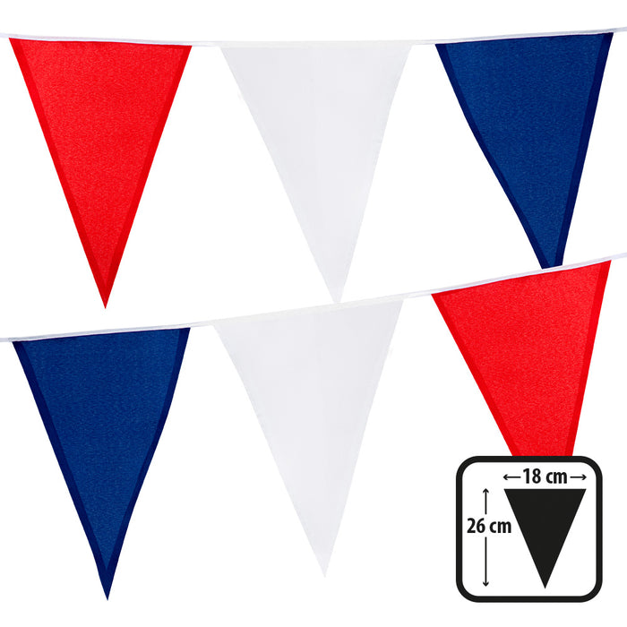 Polyester vlaggenlijn rood wit blauw