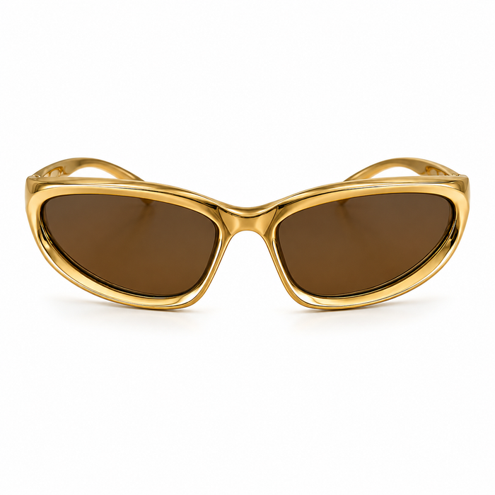 Partybril Sportief Metallic Goud