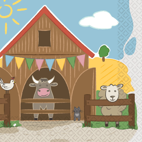 Servetten Boerderij Party 16st