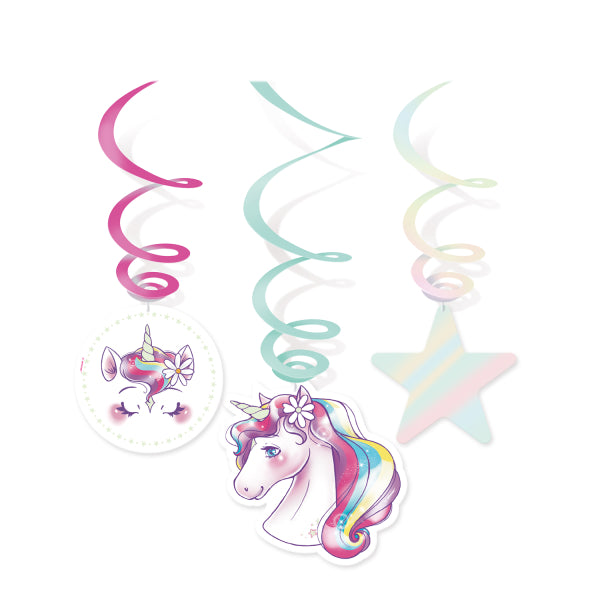Hangdecoratie Spiraal Unicorn Dreams 6st