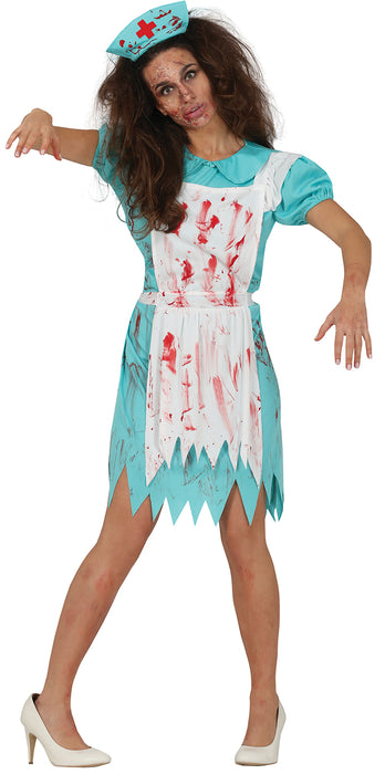 Zombie verpleegster kostuum