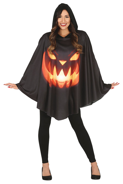 Halloween poncho pompoen