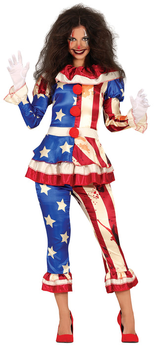 USA killer clown kostuum Dames