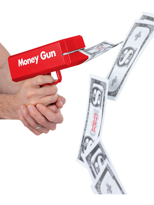 Money Gun met dollar biljetten