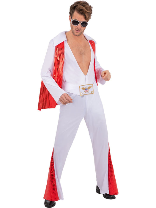 Elvis Herenkostuum jumpsuit met cape