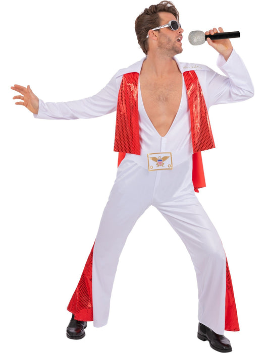 Elvis Herenkostuum jumpsuit met cape