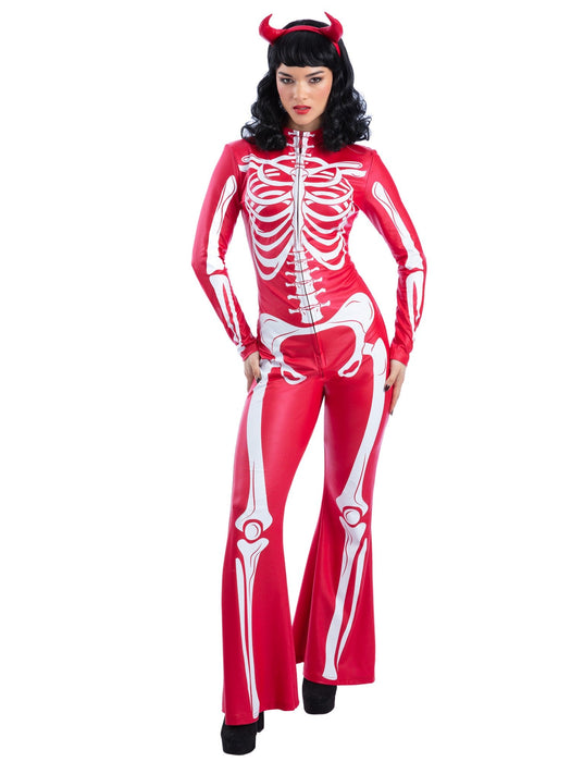 Kostuum Duivel Skelet Fever Rood – afbeelding 4