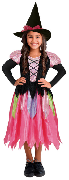 Glitter heks kostuum voor meisjes