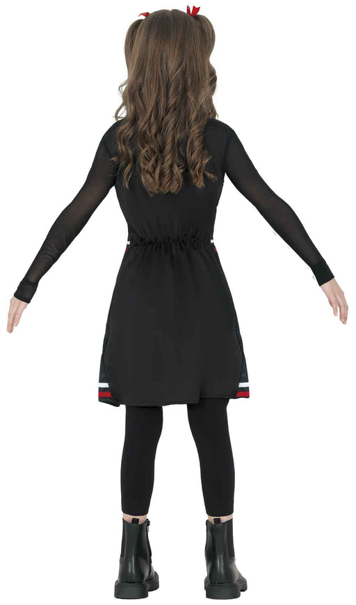 Kinderkostuum Gothic Cheerleader achterzijde