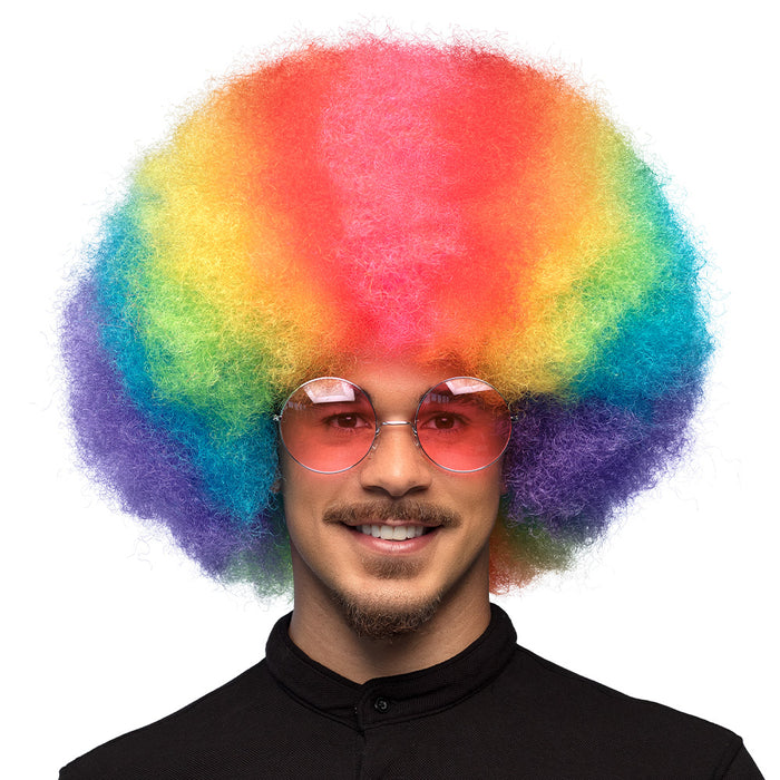 Pruik Clown Rainbow Deluxe XL