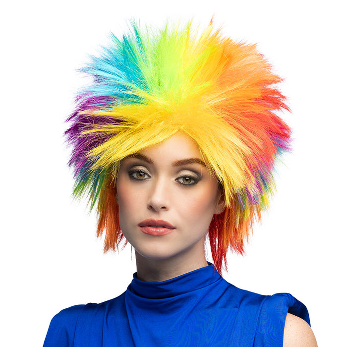 Pruik Punky rainbow