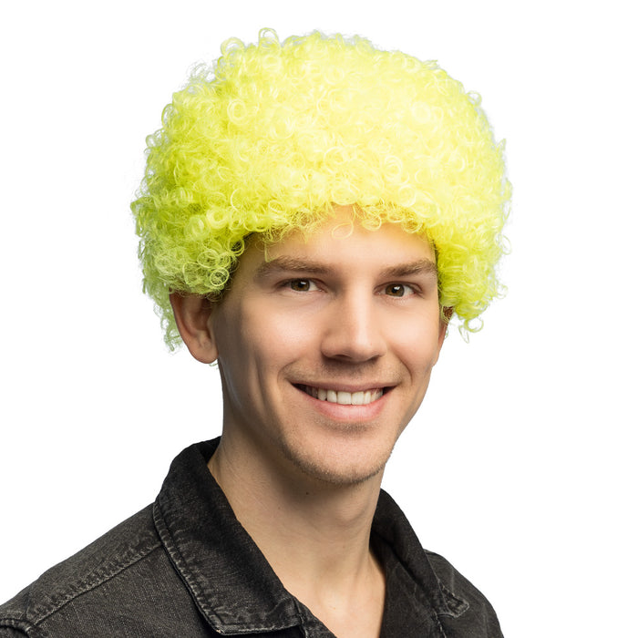 Pruik Curly Neon UV