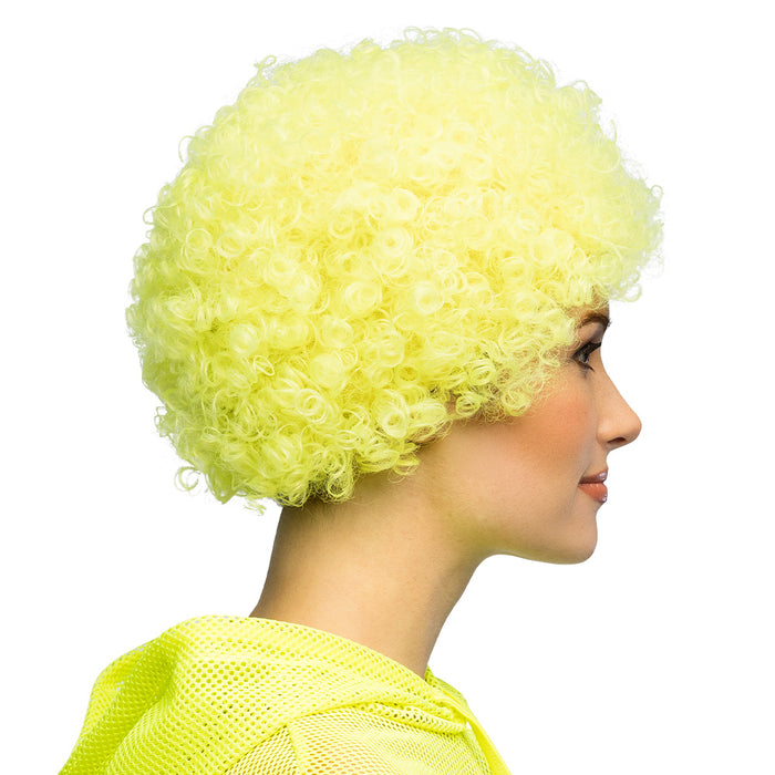 Pruik Curly Neon UV
