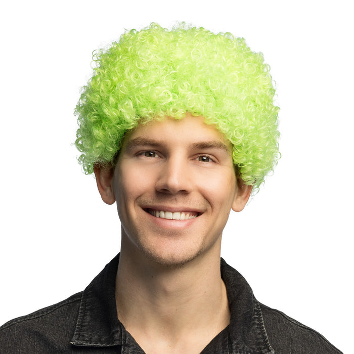 Pruik Curly Neon UV