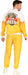 Man wearing yellow and white "Team Beer" training suit, displaying the logo on back, casual sportswear attire
