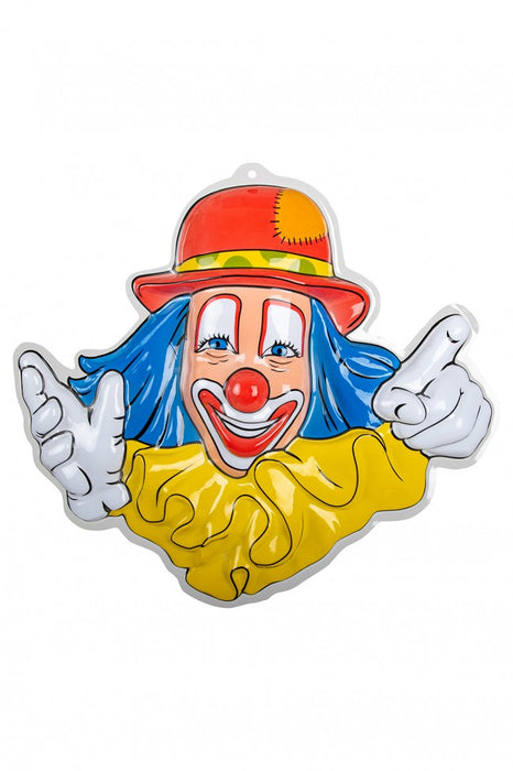 Clownsdeco clown rode hoed 50x50cm
