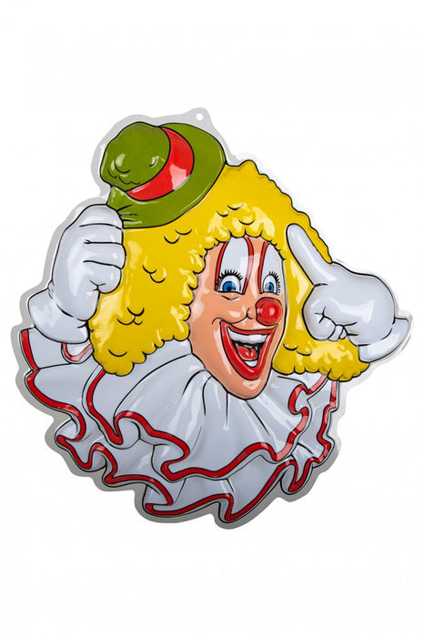 Clownsdeco clown groene hoed 50x50cm