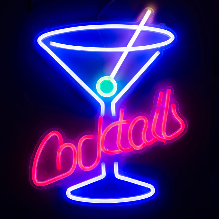 Neon LED Sign Cocktails