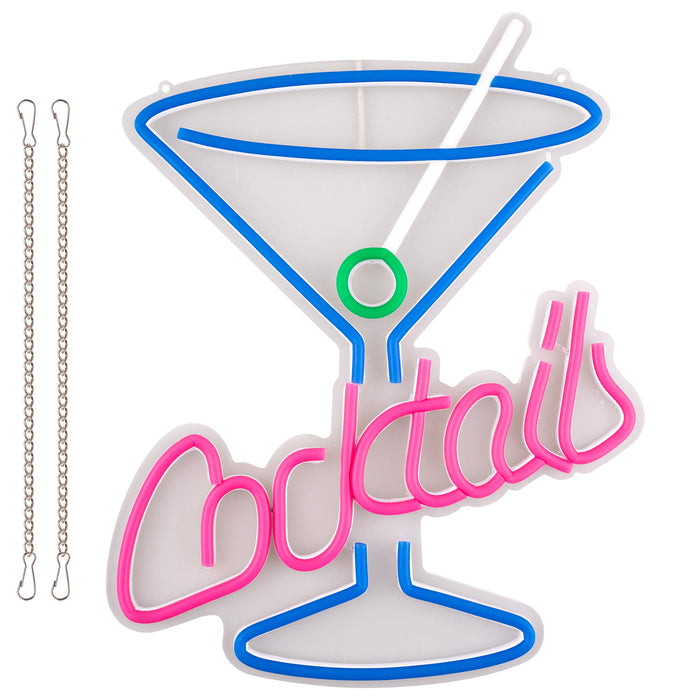 Neon LED Sign Cocktails